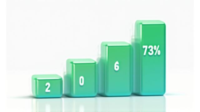Un grafic stilizat care arată o creștere semnificativă a numărului de utilizatori care trec de la planul gratuit la cel plătit, cu o cifră de 73% evidențiată.
